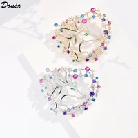 donia jewelry new fashion creative hollow unicorn animal brooch aaa zircon ladies coat corsage animal pin birthday gift