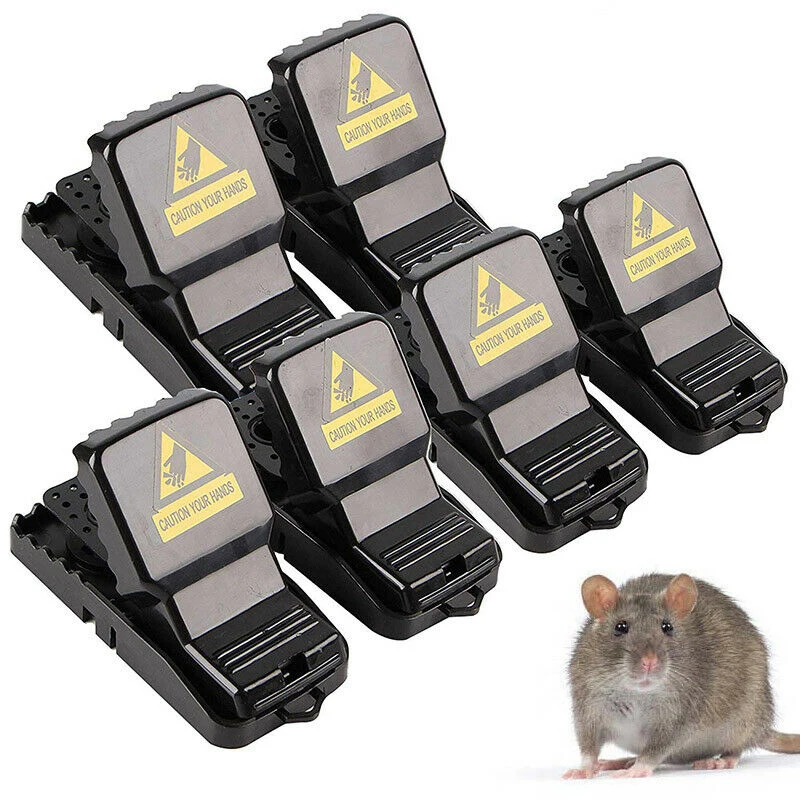 

6pcs Household Mouse Snap Traps Plastic Rat Mice Squirrel Killer Trap Reusable Home Garden Rodent Catcher Pest Control Supplies