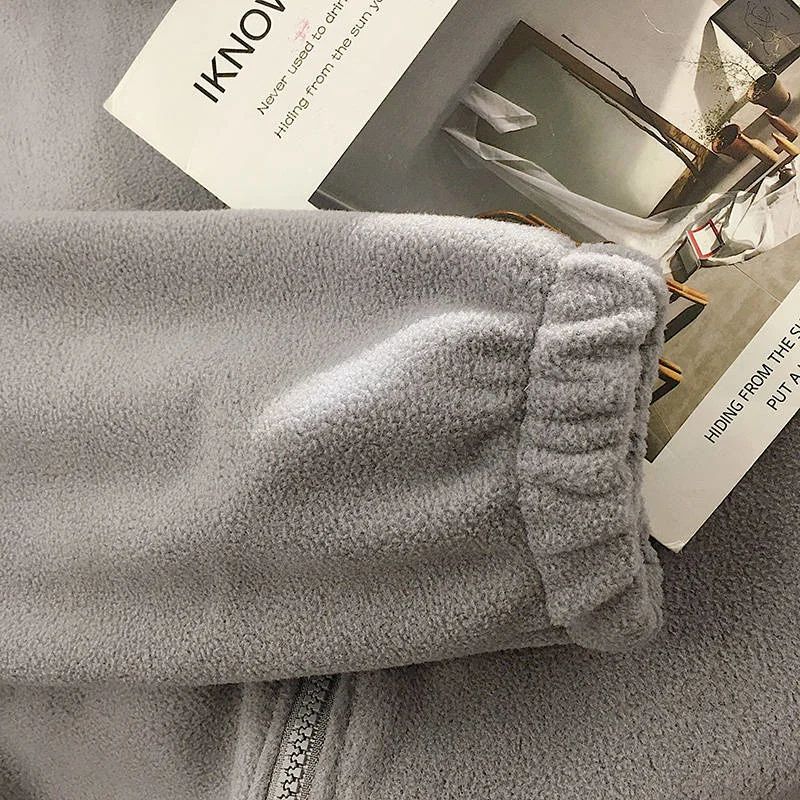 Толстовка Женская бархатная утепленная модный Свободный свитшот на молнии в