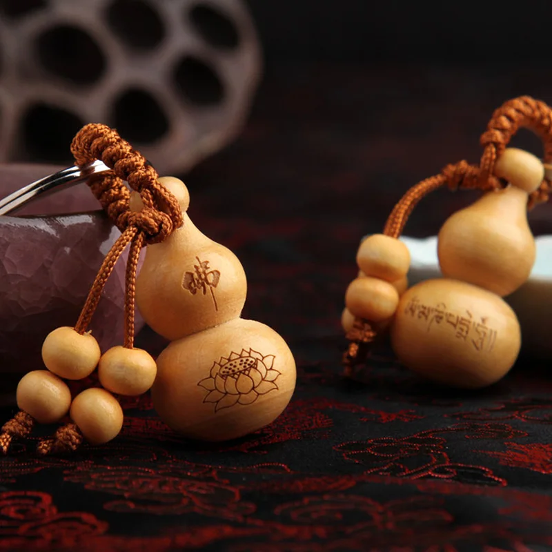 Китайский стиль Этническая Тыква зодиакальный брелок мужчины Милая деревянная