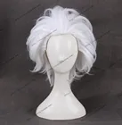 Парик для косплея маленькой Русалочки Урсула, белые короткие термостойкие синтетические волосы, с шапочкой
