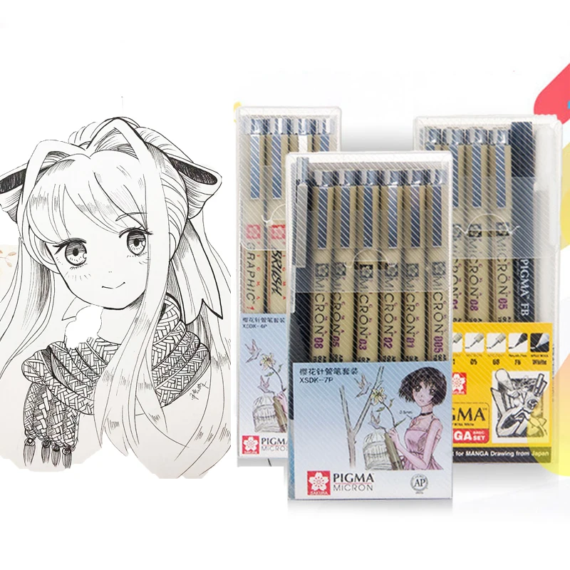 Набор маркеров для рисования водостойкие маркеры с Мягкой рукояткой 005 01 02 03 04 05 08