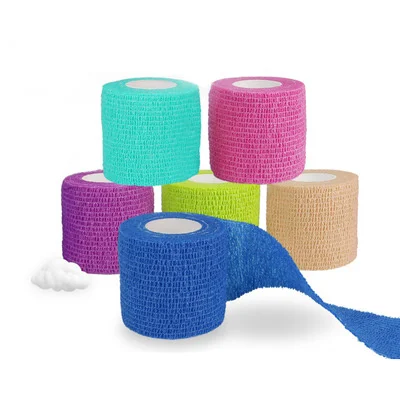 

Colorful Sport Self Adhesive Elastic Bandage Wrap Tape 5m Elastoplast For Knee Support Pads Finger Ankle Palm Shoulder