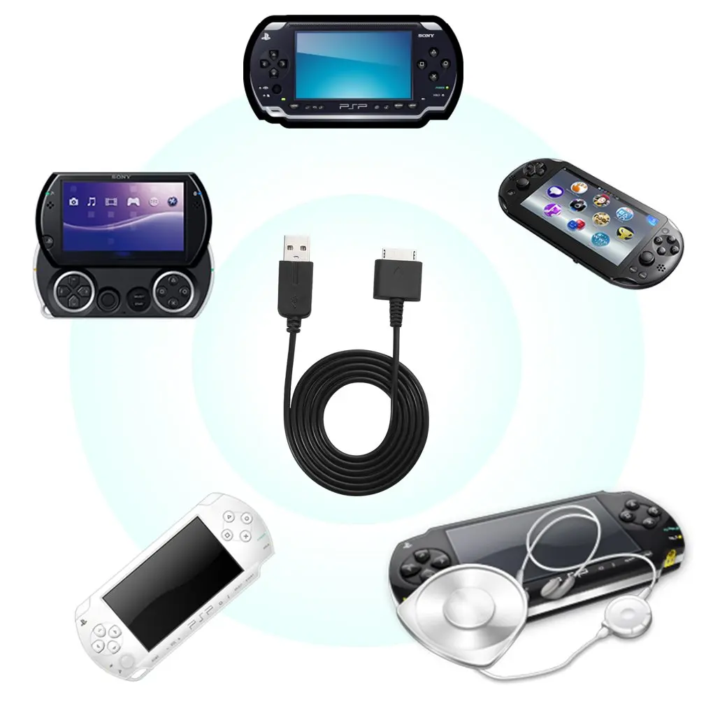 1 м 3 фута 2 в USB кабель для зарядки данных psp GO передачи Шнур черный|Кабели| |
