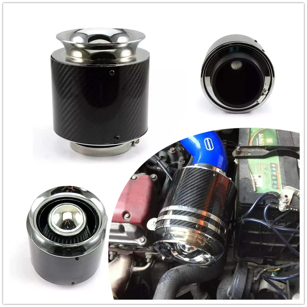 

Carbon Fiber Air Filter 3inch Supercharger Hood Sports High-Flow Air Intake Filters Universal Car Modified AF20S-063045