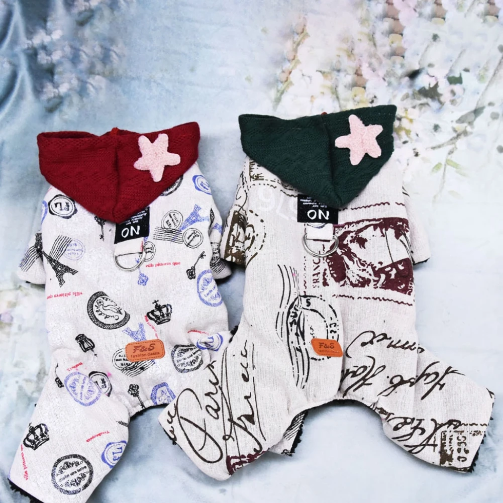 

Winter Dog Clothes For French Bulldog Pug Chihuahua Yorkies 4-Legs Jumpsuit Pet Puppy Coat Jacket Dogs Clothing Pet Hoodies