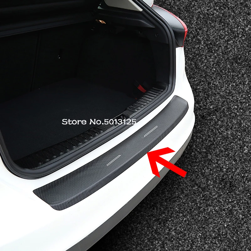 Для Skoda Rapid 2017 2018 2019 2020 автомобильная накладка на задний бампер из искусственной