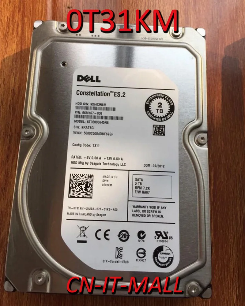 

Original T31KM 0T31KM ST32000645NS 2TB 7200 RPM 64MB Cache SATA 6.0Gb/s 3.5" Enterprise Internal Hard Drive