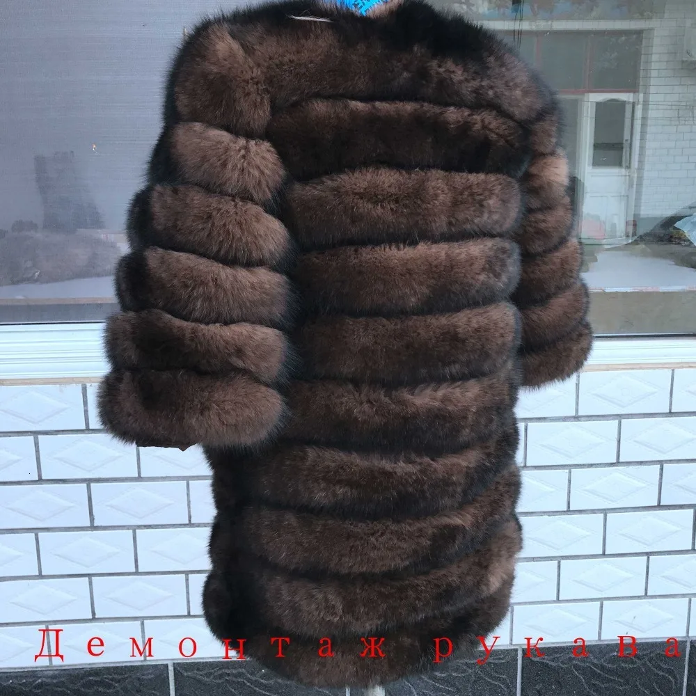 Натуральный Лисий мех пальто женский природный натуральный мех куртки жилет Зимняя верхняя одежда женская одежда