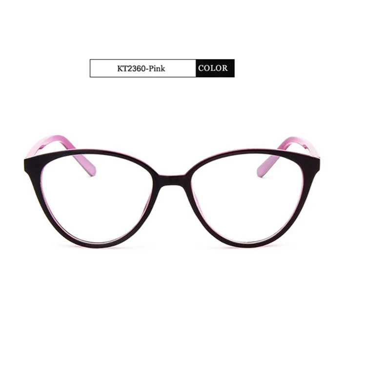Pink KOTTDO, модные женские очки кошачий глаз, оправа, мужские Оптические очки, ретро очки, компьютерные очки, прозрачные очки - Цвет оправы: Pink