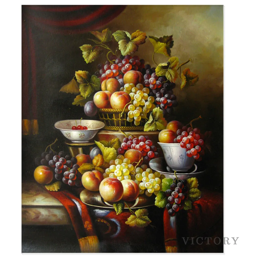 

Diamond Painting Classical Oil Painting Still Life Fruit Plate Full Drill Square Diamond Cross Stitch Retro Embroidery Home Deco