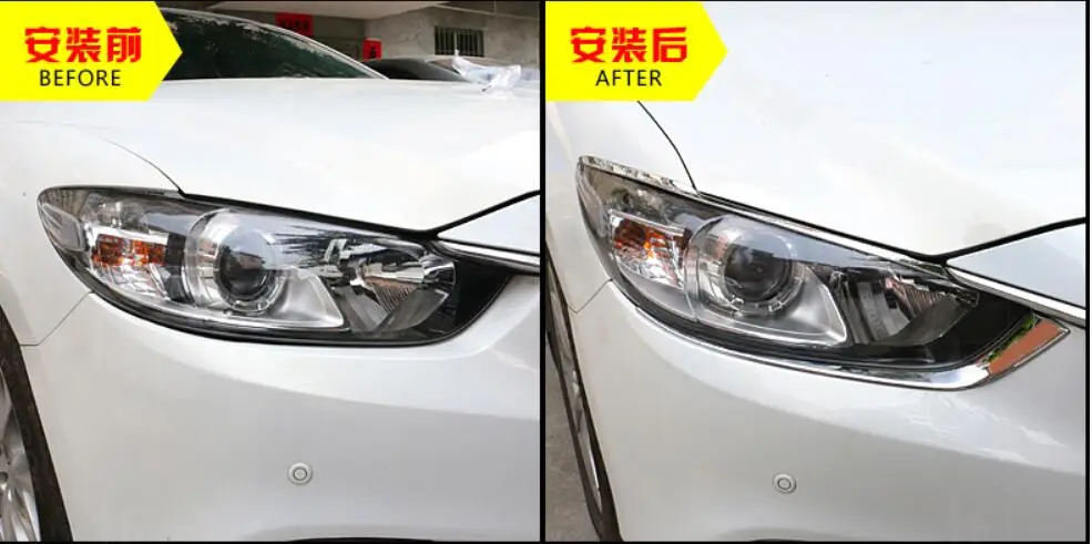 Хром ABS головной светильник передняя лампа брови век планки для Mazda 6 GJ ATENZA dzda6 M6