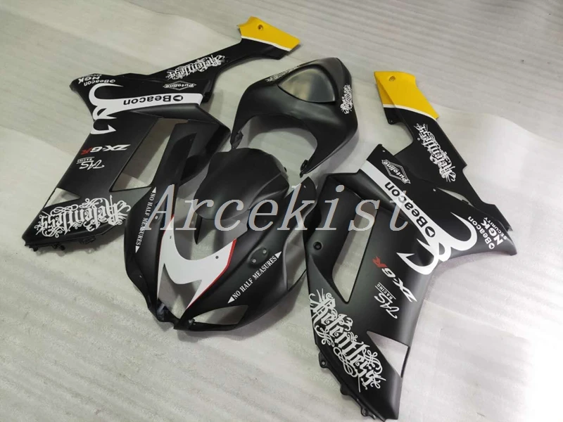 

Новый ABS мотоцикл весь обтекатель комплект подходит для kawasaki Ninja ZX-6R 636 2007 2008 07 08 6R на заказ бесплатно черный матовый