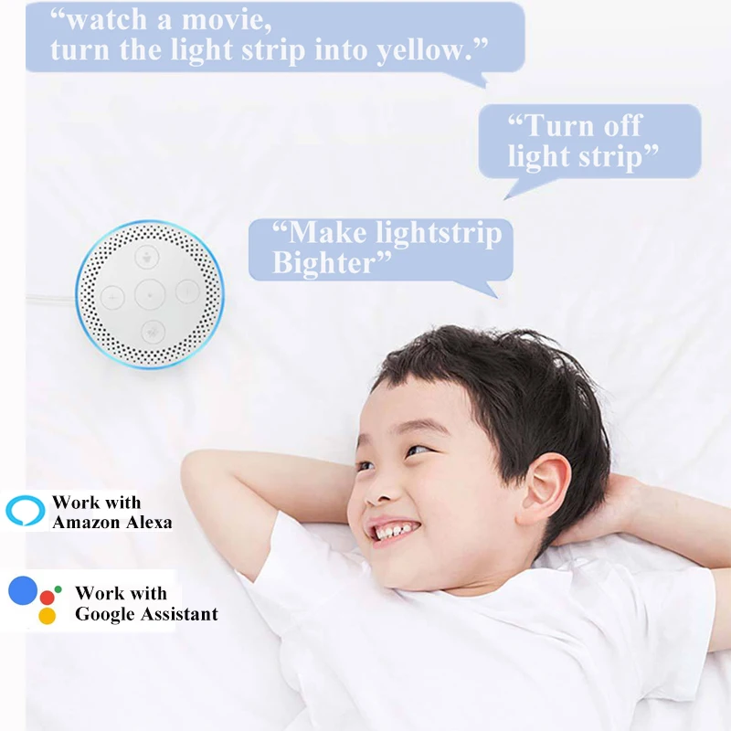 Xiaomi Yeelight умный красочный атмосферный светильник 2 м Xiao mi Home APP RGB светильник s работа с Alexa Google Assistant Homekit
