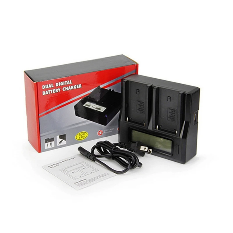 NP F970 Двухканальное зарядное устройство для цифровой камеры с ЖК дисплеем Sony