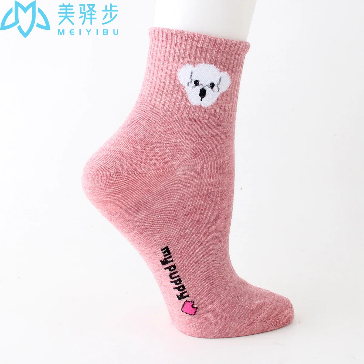 12 Pairs Per Set Spring New Cartoon Dog Women Socks Cute Sweat-absorbent Puppy Female Socks Hot Socks