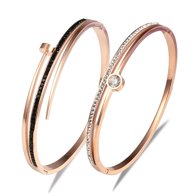 URSJEWELRY розовый золотой браслет на запястье браслеты для женщин сделаны из нержавеющей стали 316L гипоаллергенные римские ювелирные изделия с цифрами