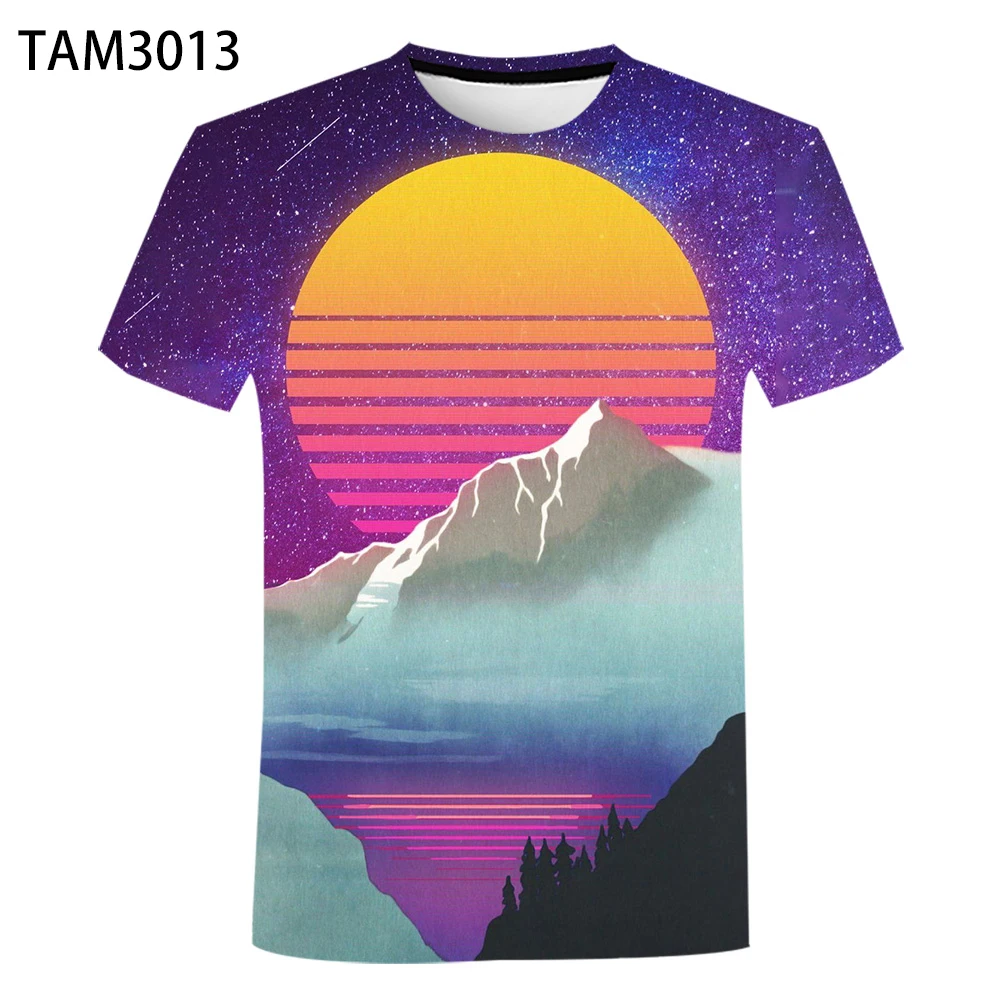Футболка мужская с 3D принтом креативная тенниска коротким рукавом в стиле
