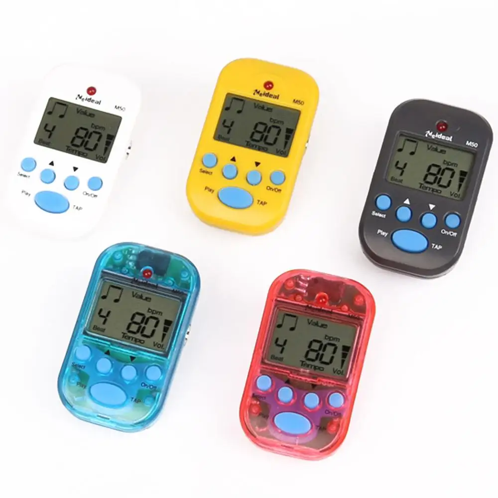 Профессиональный мини метроном M50 цифровой ЖК тюнер с клипсой для гитарного