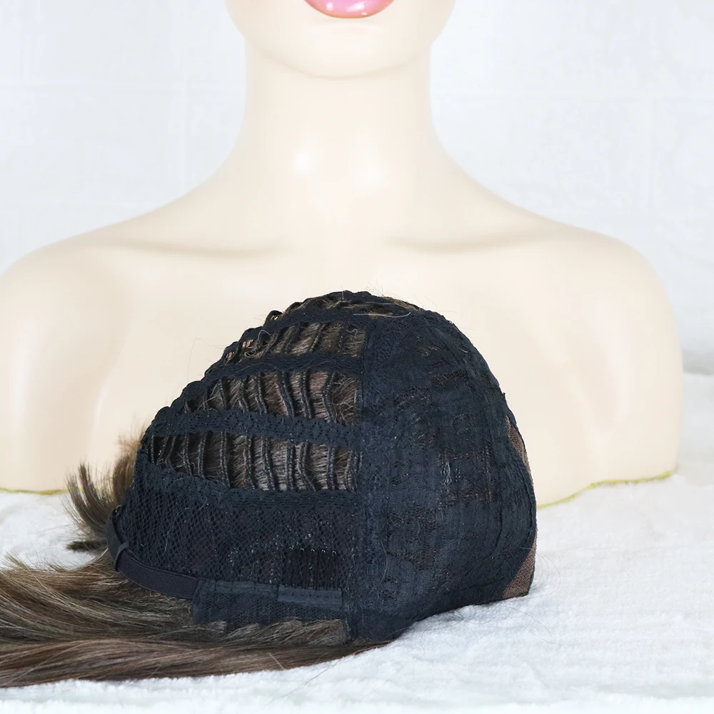 

UFANCA Long Ombre Golden Wigs Natural Synthetic Cosplay Wavy Wigs For Black Women Middle Part High Temperature Fiber
