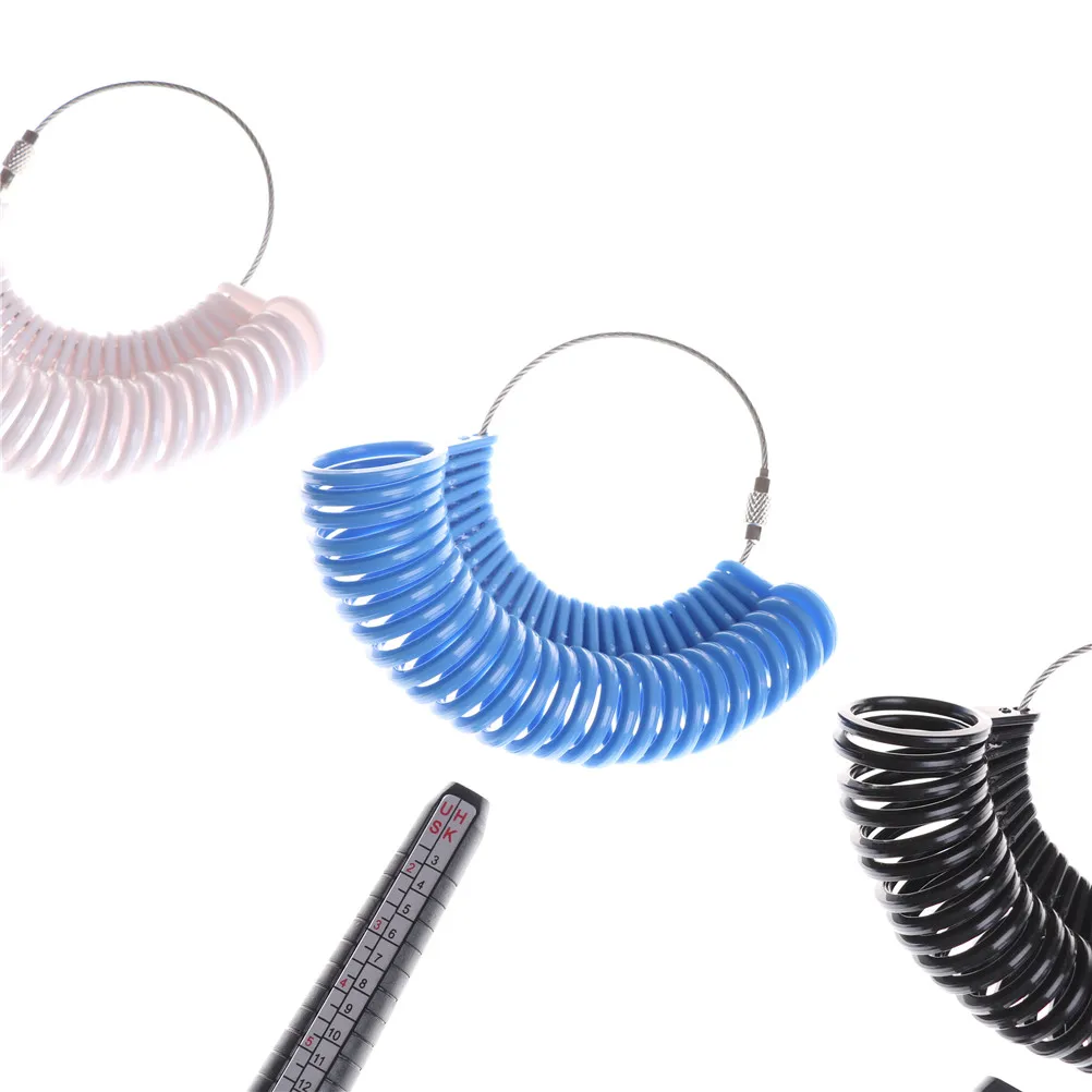 

1Set Women Rings Measuring Equipment Ring Sizer Finger Sizing Measuring Stick Metal Ring Mandrel New top quality