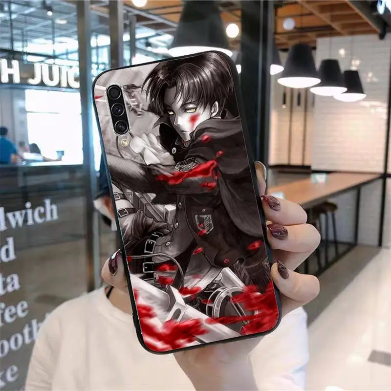 

Anime attack on titan levi japan Phone Case for iphone 11 12 Samsung A S 51 71 10 21 70 30 20 S Pro max x 5G Soft silicone