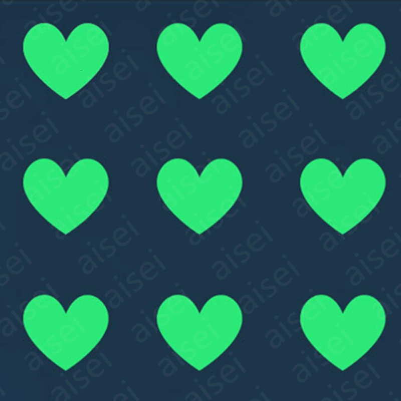 100 шт. флуоресцентные светящиеся наклейки на стену в виде звезды и любви | Дом сад