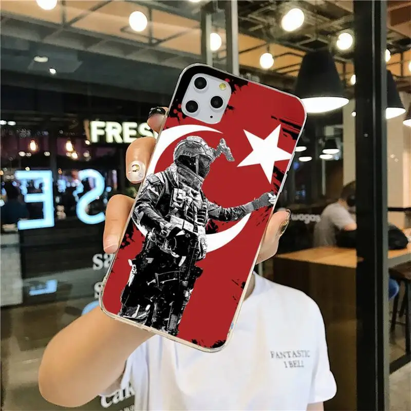 HOTCASHOP Republic Of Turkey Flag Phone Case for iphone 12 pro max mini 11 XS MAX 8 7 6 6S Plus X 5S SE 2020 XR cover |