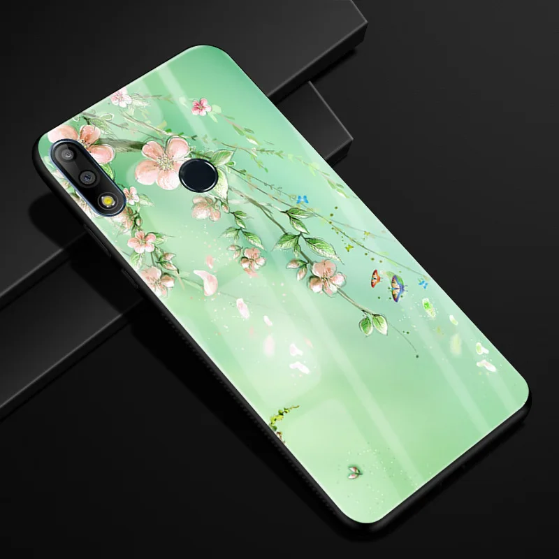 45 Для Asus Zenfone Max Pro M1 ZB601KL Чехол Жесткий PC стеклянный чехол для телефона черный ТПУ бампер чехол для Asus Zenfone Max Pro M1 ZB602KL - Цвет: 45