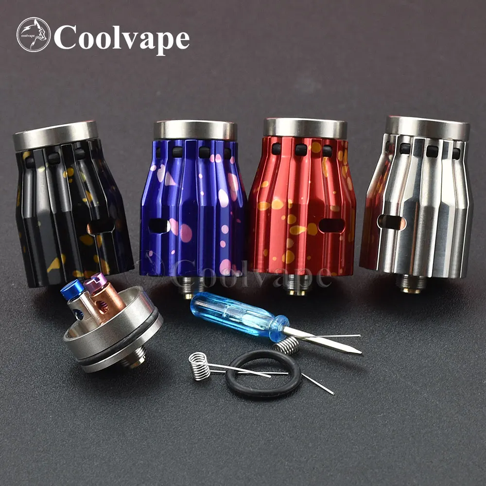 

Wolf Coolvape Vape AV Complyfe rda 24mm atomizer 316ss material E cigarette Rebuildable tank fit 510 Thread mech mods