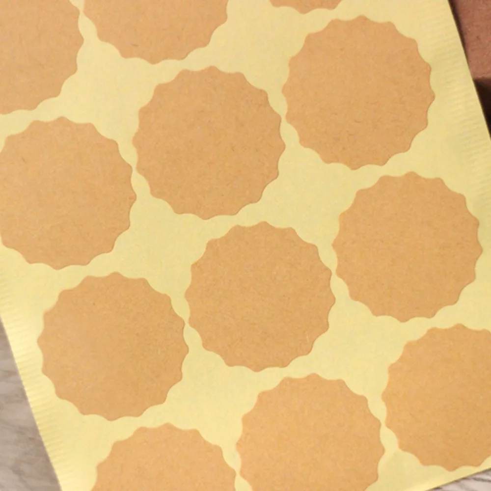 Наклейки из крафт-бумаги с пустыми цветами наклейка этикеткой для свадебных