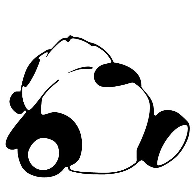 

15.8CM*12.2CM Sleepy Panda Pattern Car Sticker Decor Car Window Vinyl Decal