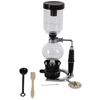 hand siphon coffee maker pot vacuum coffee brewer siphon durable heat resistant glass coffee machine filter for home kitchen use