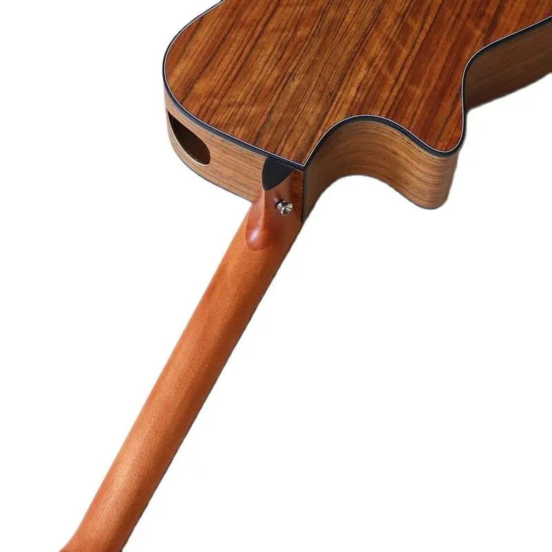 hickory top jazz 40 zoll akustische elektrische gitarre 6 string akustische gitarre natürliche farbe folk gitarre mit doppel sound loch free glob