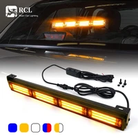 18 inch cob strobe light bar hazard warning flashing led safety lights for emergency vehicles trucks roof interior windshield