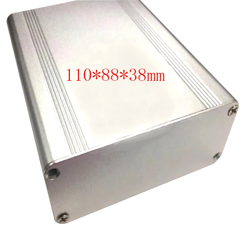 Чехол для электронного проекта 110x88x38 мм серебристый алюминиевый ящик