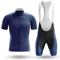 new 2022 navy cycling jersey set sport team bike men clothing quick dry summer sleeve cycling road ride shirt bib short gel pad