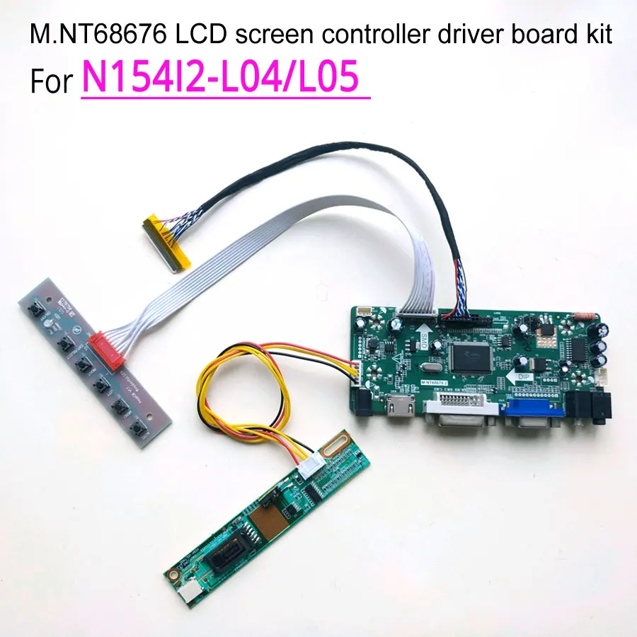

For N154I2-L04/L05 M.NT68676 Display Controller Drive Card 1280*800 15.4" VGA DVI LVDS 30Pin CCFL LCD Monitor Panel DIY Kit