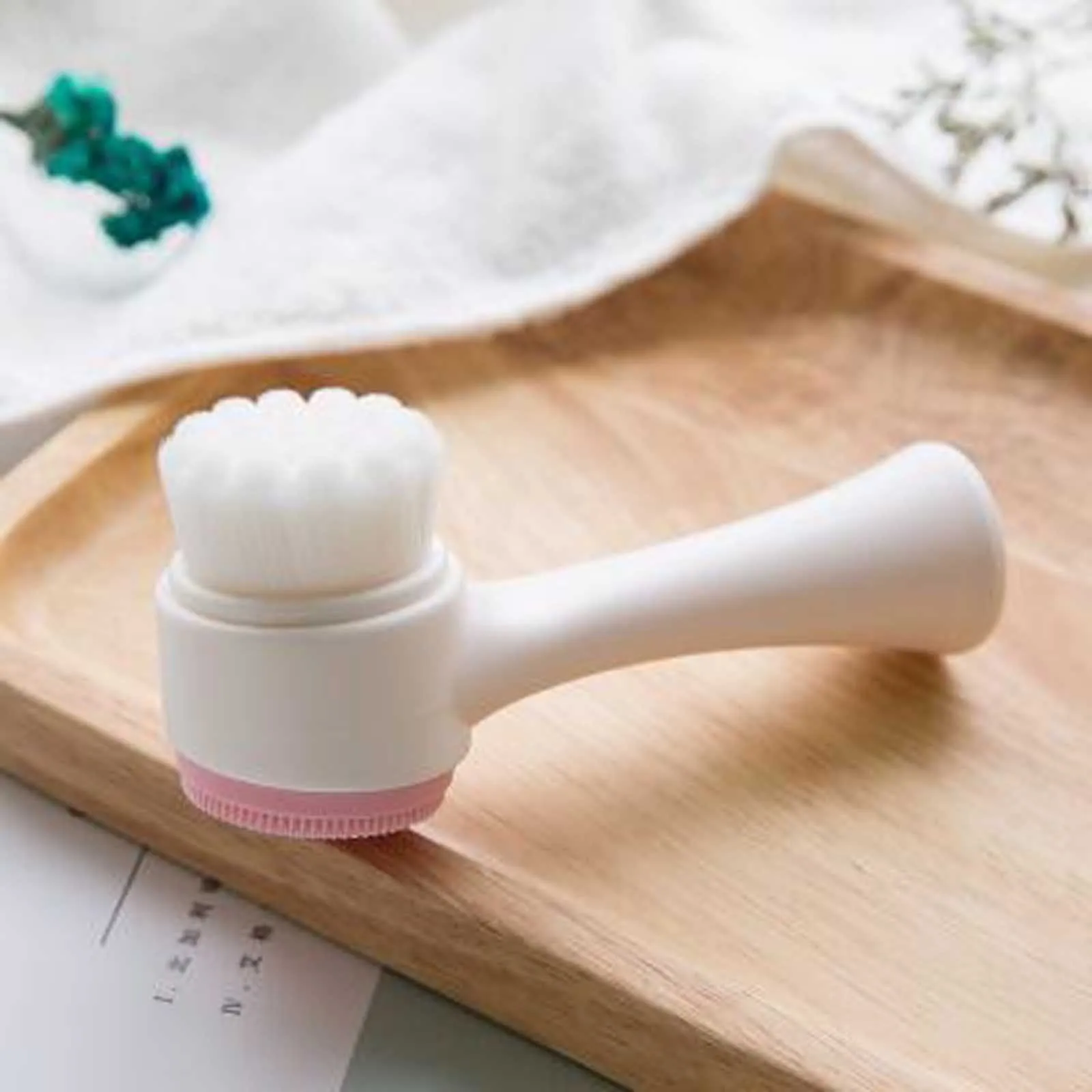 

3D Facial Cleansing Brush Soft Bristled Silicone Manual Cleansing Brush Facial Cleansing Massage Wash Product Skin Care Tool
