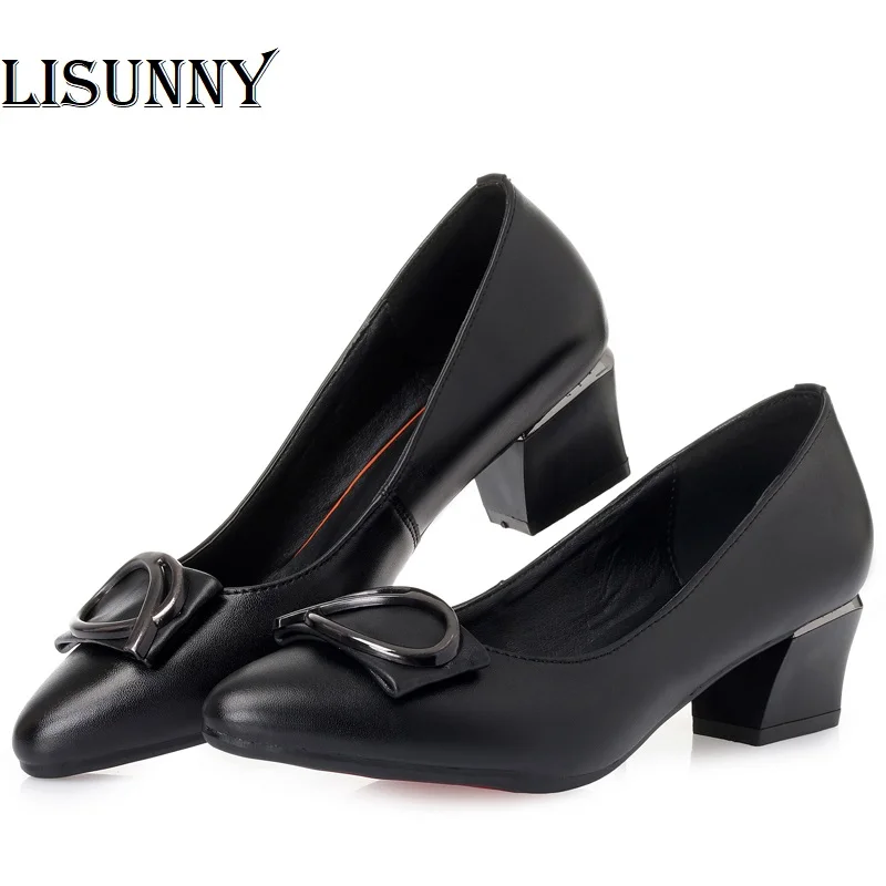 2020 г. женская обувь новый стиль деловая для офиса модная черная вечеринок с