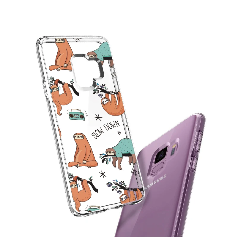Ленивый милый чехол для телефона с животными Samsung Galaxy Note 8 9 10 A7 A8 S8 S9 S10 S20 Plus мягкий