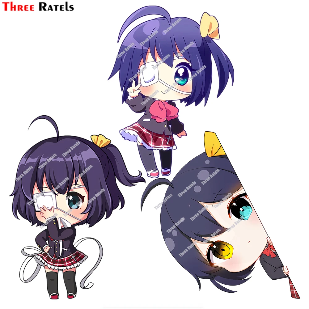 

Three Ratels D418 Rikka Chibi Chinnubiyou, аниме, мультяшное оформление для кузова автомобиля, автомобильные Внешние наклейки