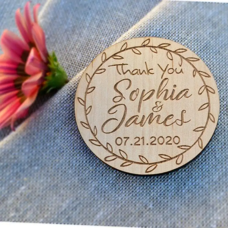 Wood Magnet Save The Date Wedding Party Gift Favors For Guests Thank you | Дом и сад