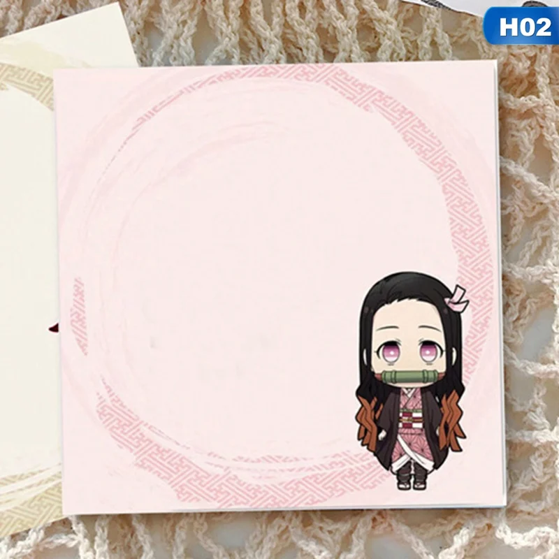 

1pcs Demon Slayer Kimetsu No Yaiba Anime Memo Pad Bookmark Child Student Kawaii Gift Bookmarks Office Stationery