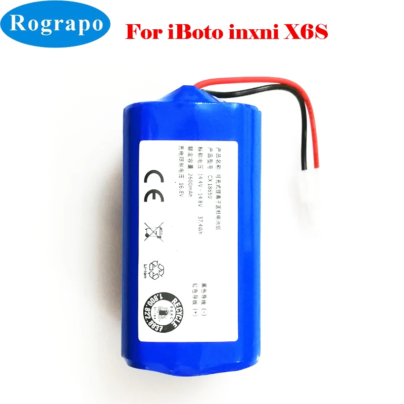 

New 2600mAh Li-ion Battery Pack For iBoto inxni X6S Robot Vacuum Cleaner Accumulator
