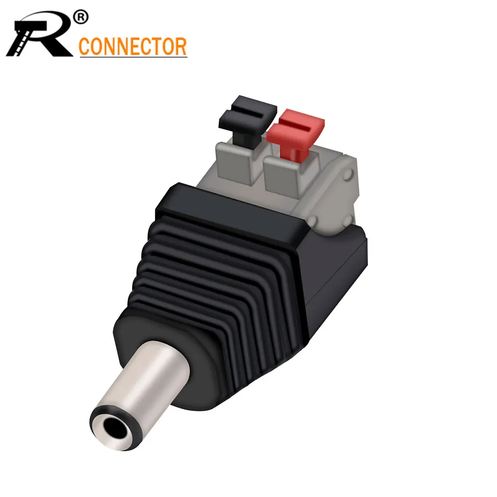

5 шт. штекерные соединители постоянного тока разъем 5,5x2,5 мм разъем адаптера питания для светодиодной ленты светильник 3528 5050 5630 5730