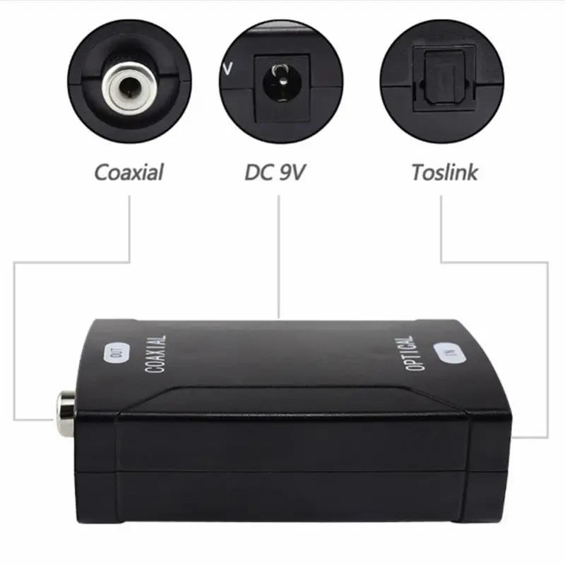 Цифровой оптический к коаксиальному аудио конвертер вход цифровому выходу с DVD