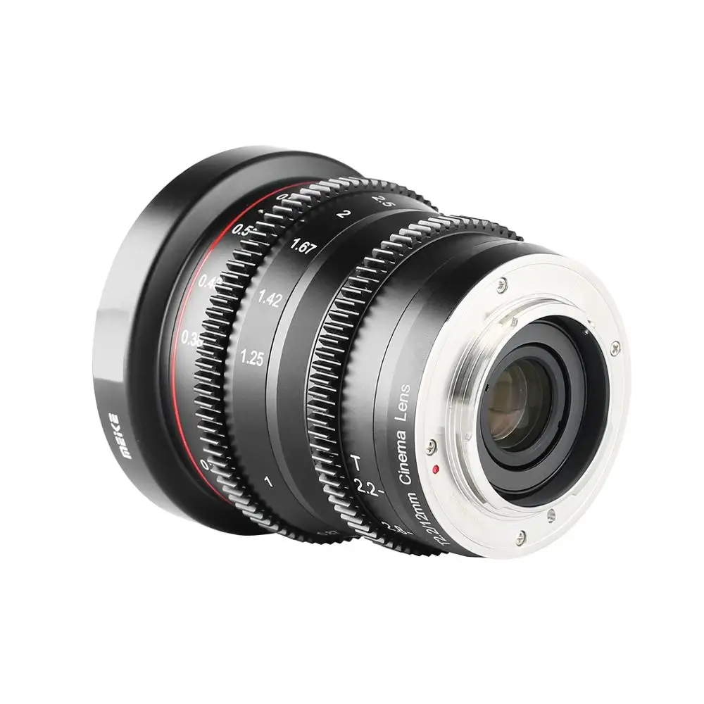 Meike MK 12 мм T2.2 большая апертура ручная фокусировка Cine объектив для Micro Four Thirds(MFT, M4/3) крепление для Olympus Panasonic+ подарок