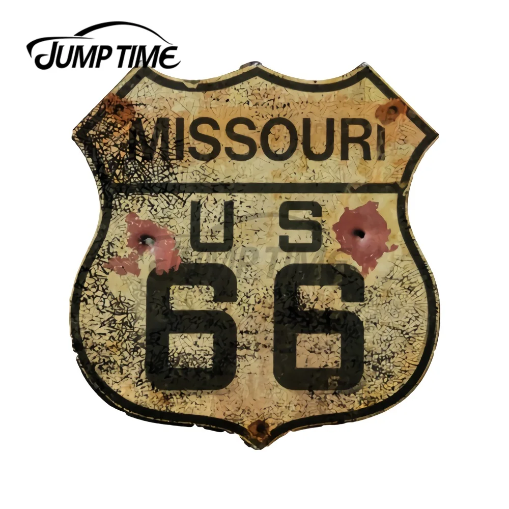 JumpTime 13 см x 12 1 для Route 66 щит знак винил JDM наклейки машина бампер окно мотоцикла