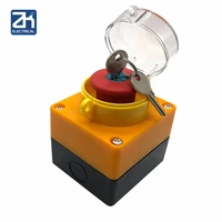 equipment lift elevator emergency stop button switch box waterproof and dustproof 1no 1nc with protective cover